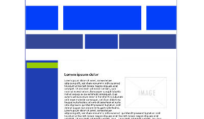 Klassiches Templateraster mit Würfelchen