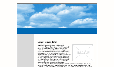 klassisches Raster eine Website mit Headerbild